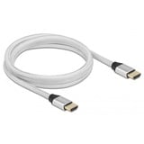 DeLOCK Ultra High Speed HDMI-Kabel 48 Gbps 8K 60Hz silber, 2 Meter