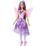 Mattel Barbie 3-in-1 Fantasy Puppe mit Schwanzflosse, Feenflügeln und Ketten
