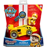 Spin Master Paw Patrol - Ready, Race, Rescue, Rubbles Race & Go Deluxe Basis Fahrzeug, Spielfahrzeug mit Figur