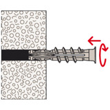 fischer Porenbetondübel FFA 8  hellgrau, 4 Stück