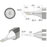 iFixit FixHub Lötspitze messerförmig 1,4 mm, Lötkolben silber