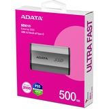 ADATA SD810 500 GB, Externe SSD silber, USB-C 3.2 Gen 2x2 (20 Gbit/s)