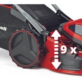 Einhell Professional Akku-Rasenmäher GP-CM 36/52 S Li BL, 36Volt (2x18Volt) rot/schwarz, 4x Li-Ionen Akku 4,0Ah, mit Hinterradantrieb Vario Speed