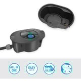 GARDENA Pipeline Bewässerungssystem AquaPrecise, unterirdisch, Sprinklersystem grau/türkis, mit Pipeline Schacht und Deckel