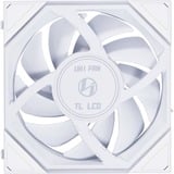 Lian Li UNI FAN TL120 LCD, Gehäuselüfter weiß, Reverse Blade, 124 mm