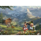 Schmidt Spiele Thomas Kinkade Studios: Disney - Mickey & Minnie in den Alpen, Puzzle 1000 Teile