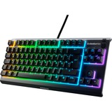 SteelSeries Apex 3 TKL, Gaming-Tastatur schwarz, DE-Layout, Rubberdome