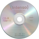 Intenso CD-R 700 MB, CD-Rohlinge 52fach, 25 Stück