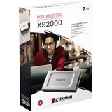 Kingston XS2000 Portable SSD 2 TB, Externe SSD silber/schwarz, USB-C 3.2 Gen 2x2 (20 Gbit/s)