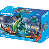 PLAYMOBIL 71830 History Wikinger mit Seeungeheuer, Konstruktionsspielzeug 