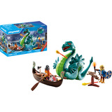 PLAYMOBIL 71830 History Wikinger mit Seeungeheuer, Konstruktionsspielzeug 