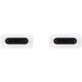 SAMSUNG USB 2.0 Kabel, USB-C Stecker > USB-C Stecker weiß, 1 Meter, Laden mit bis zu 60 Watt