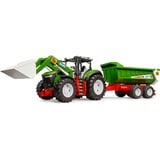 bruder 03452 Roadmax Traktor mit Frontlader und Kippanhänger, Spielfahrzeug 