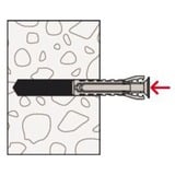 fischer Dübel SX Plus 6x50 K hellgrau, 10 Stück