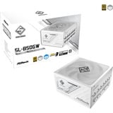 ASRock Steel Legend SL-850GW, PC-Netzteil weiß, 1x 12-Pin High Power GPU, 2x PCIe, Kabelmanagement, 850 Watt