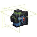 Bosch Professional Akku-Linienlaser GLL 12V-100-33 CG Professional blau/schwarz, Li-Ion Akku 12V 2,0Ah, grüne Laserlinien, inkl. Universalhalter LB 10, Deckenklemme DK 20, L-BOXX