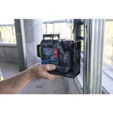 Bosch Professional Akku-Linienlaser GLL 12V-100-33 CG Professional blau/schwarz, Li-Ion Akku 12V 2,0Ah, grüne Laserlinien, inkl. Universalhalter LB 10, Deckenklemme DK 20, L-BOXX