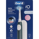 Braun Oral-B iO Series 2 mit Reiseetui Forest Green, Elektrische Zahnbürste dunkelgrün/weiß