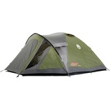 Coleman 4-Personen-Kuppelzelt Darwin 4 Plus dunkelgrün, mit Tunnelvorbau
