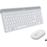 Logitech MK470 Slim Combo, Desktop-Set weiß, DE-Layout, Scissor-Switch