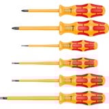 Wera 1060 i/1065 i/6 Schraubendrehersatz Kraftform VDE gelb/rot, 6-teilig, Black Point Spitze