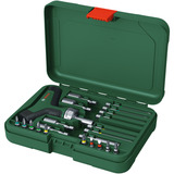 Bosch Bit-Ratschenschraubendreher T-Griff mit Bit-Satz, 22-teilig grün/schwarz, Drehmoment bis 46 Nm