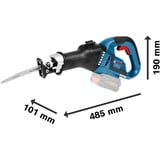 Bosch Professional Akku-Säbelsäge GSA 18V-32 Professional solo, 18Volt blau/schwarz, ohne Akku und Ladegerät, im Koffer