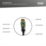 Digitus HDMI AOC Hybrid Glasfaserkabel, UHD 4K schwarz, 30 Meter