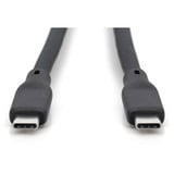 Digitus USB4 Gen 3x2 Silikon-Anschlusskabel USB-C > USB-C schwarz, 1 Meter, PD, Laden mit bis zu 240 Watt