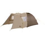 Jack Wolfskin Kuppelzelt GRAND ILLUSION IV braun/beige, mit Tunnel-Anbau, Modell 2023