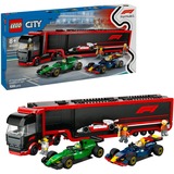 LEGO 60445 City F1 Transporter mit RB20 & AMR24 F1 Rennautos, Konstruktionsspielzeug 