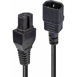 Lindy C14 an C15 'Hot Condition' Netzkabel, Stromversorgung schwarz, 2m