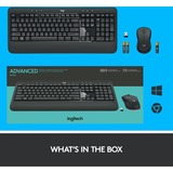 Logitech MK540 Advanced, Desktop-Set dunkelgrau, US-Layout, Plunger, für Windows