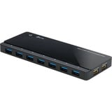 TP-Link 7-Port-USB-3.0-Hub mit 2 Ladeports (UH720), USB-Hub schwarz, inkl. Netzadapter