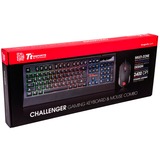 Thermaltake Challenger Combo RGB, Desktop-Set schwarz, DE-Layout, Rubberdome