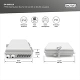 Digitus FTTH Verteiler Box für 16 LC/DX oder SC/SX Kupplungen, Spleißbox 