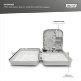 Digitus FTTH Verteiler Box für 16 LC/DX oder SC/SX Kupplungen, Spleißbox 