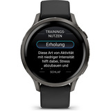 Garmin Venu 4 - 41 mm, Smartwatch schwarz/schiefergrau, Silikon-Armband in grau
