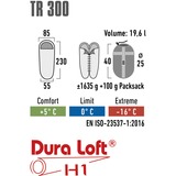 High Peak TR 300, Schlafsack dunkelrot/grau