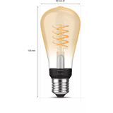 Philips HUE White Filament Lampe E27 Edison ST64 550 lm, LED-Lampe 