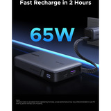 UGREEN Nexode Power Bank 20000mAh 67W mit USB-C Kabel, Powerbank grau/schwarz