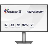 iiyama ProGraphic HB2701UHSNP-B1, LED-Monitor 68.5 cm (27 Zoll), schwarz (matt), UltraHD/4K, IPS, HDMI, DP, USB-C, USB-Hub