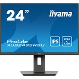 iiyama ProLite XUB2495WSU-B7, LED-Monitor 61.1 cm (24.1 Zoll), schwarz (matt), WUXGA, IPS, HDMI, DisplayPort, Ergonomischer Standfuß