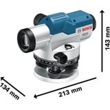 Bosch Professional Optisches Nivelliergerät GOL 32 G Professional blau, Koffer, Maßeinheit 400 Gon