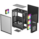 DeepCool MATREXX 55 Mesh V4 C , Tower-Gehäuse schwarz, Tempered Glass