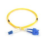 Digitus LWL Patchkabel, Duplex, LC > SC Stecker, Singlemode OS2 gelb, 1 Meter