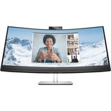 HP E34m G4, LED-Monitor 86 cm (34 Zoll), schwarz/silber, VA, WQHD, USB-C, Webcam