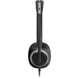 HP Poly Mission 615 Mono-USB-Headset (kabelgebunden) BULK schwarz, USB Type-C und Type-A, PU-Leder-Ohrpolster (Oberflächenmaterial)