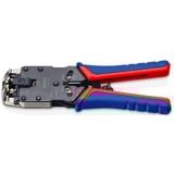 KNIPEX Crimpzange 97 51 12 SB blau/rot, RJ-10, RJ-11/12 und RJ-45-Stecker
