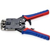 KNIPEX Crimpzange 97 51 12 SB blau/rot, RJ-10, RJ-11/12 und RJ-45-Stecker